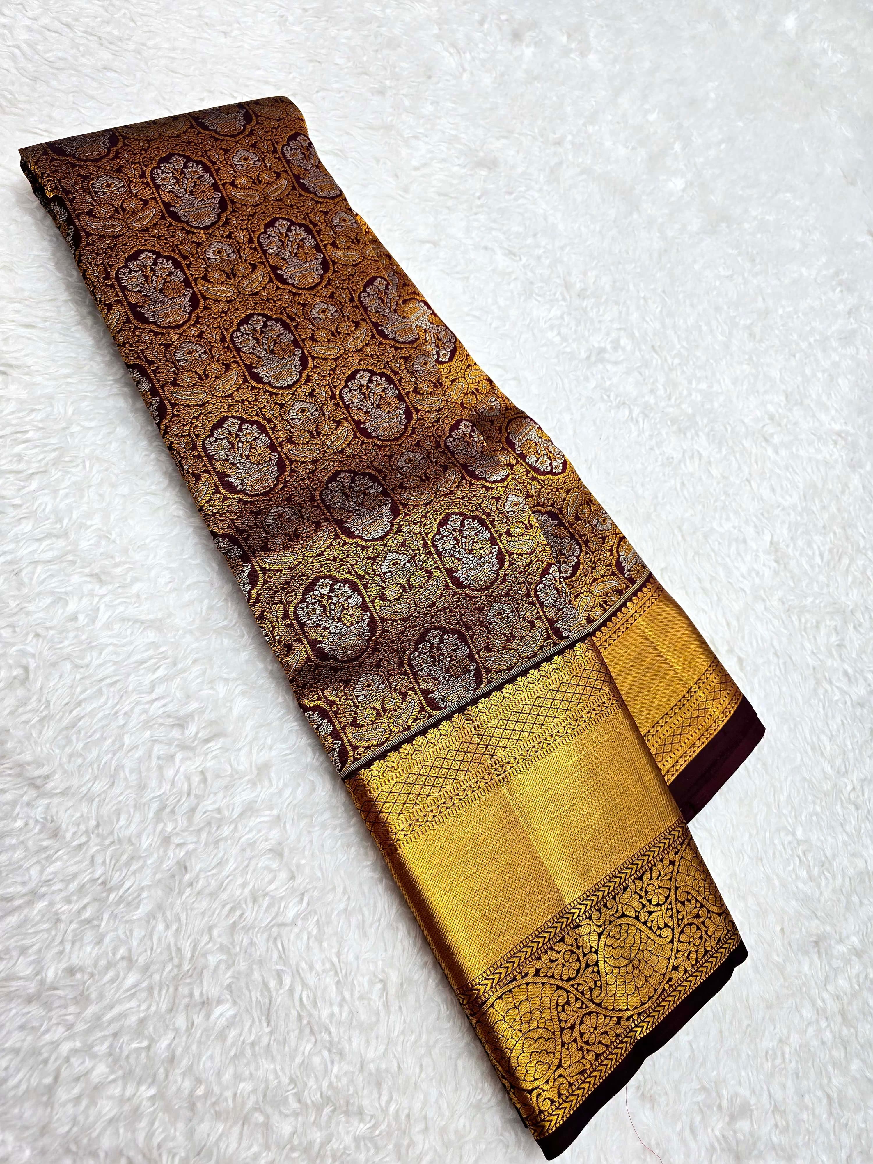 Handloom Snuff Silk Saree - View 1