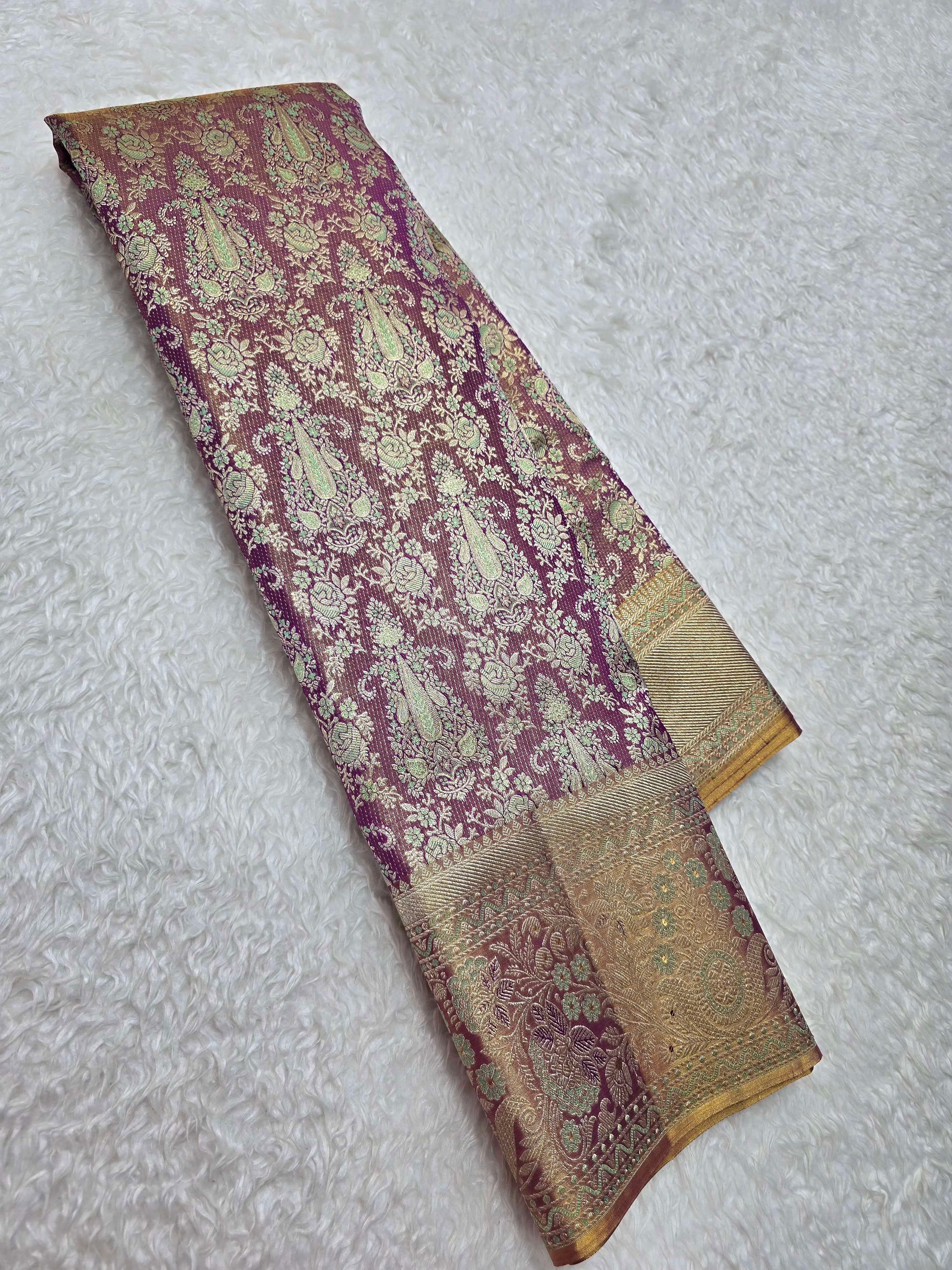 Handloom Mazantha Pink Silk Saree - View 1