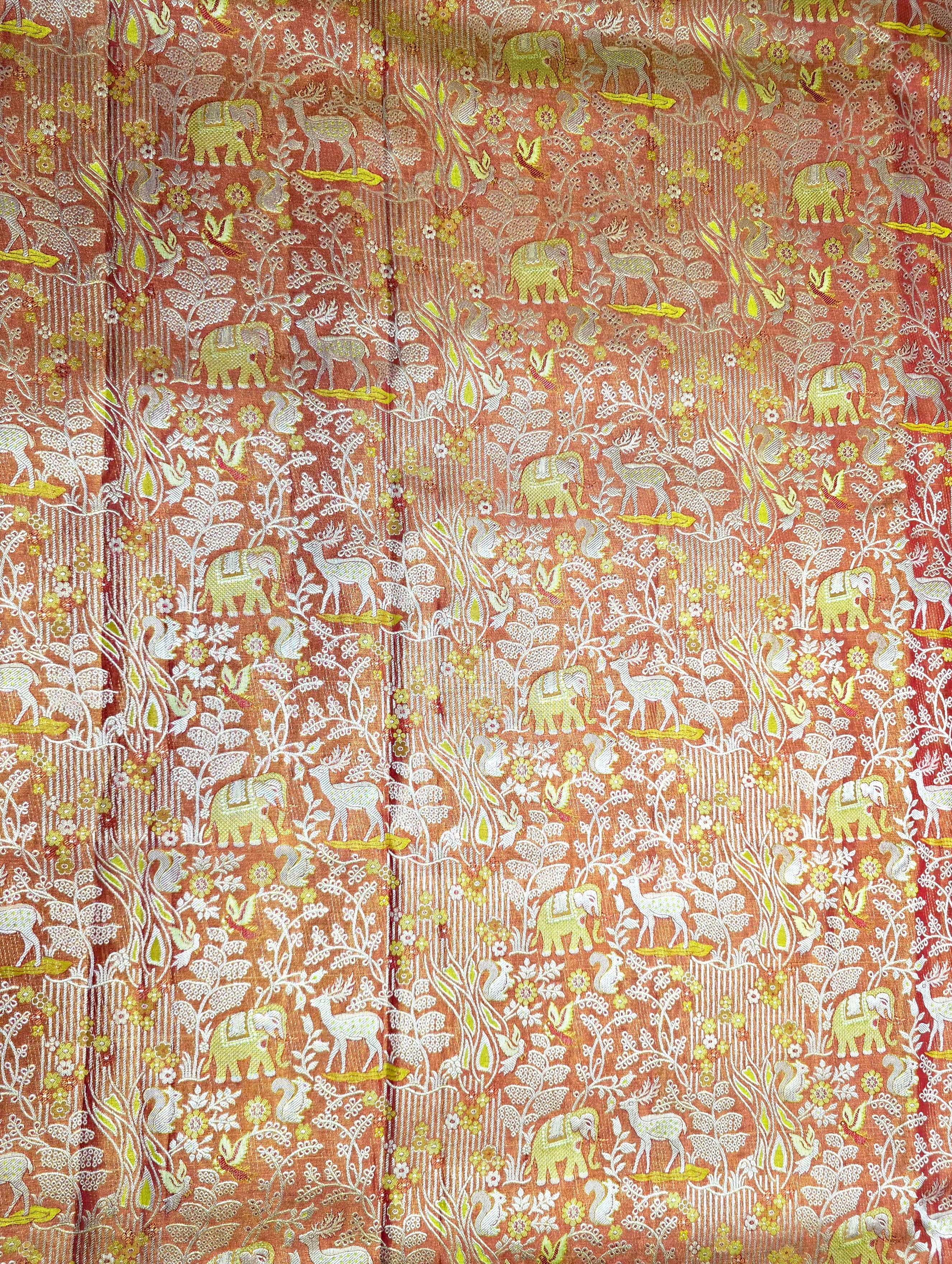 Handloom Red Gold Silk Saree thumbnail 4