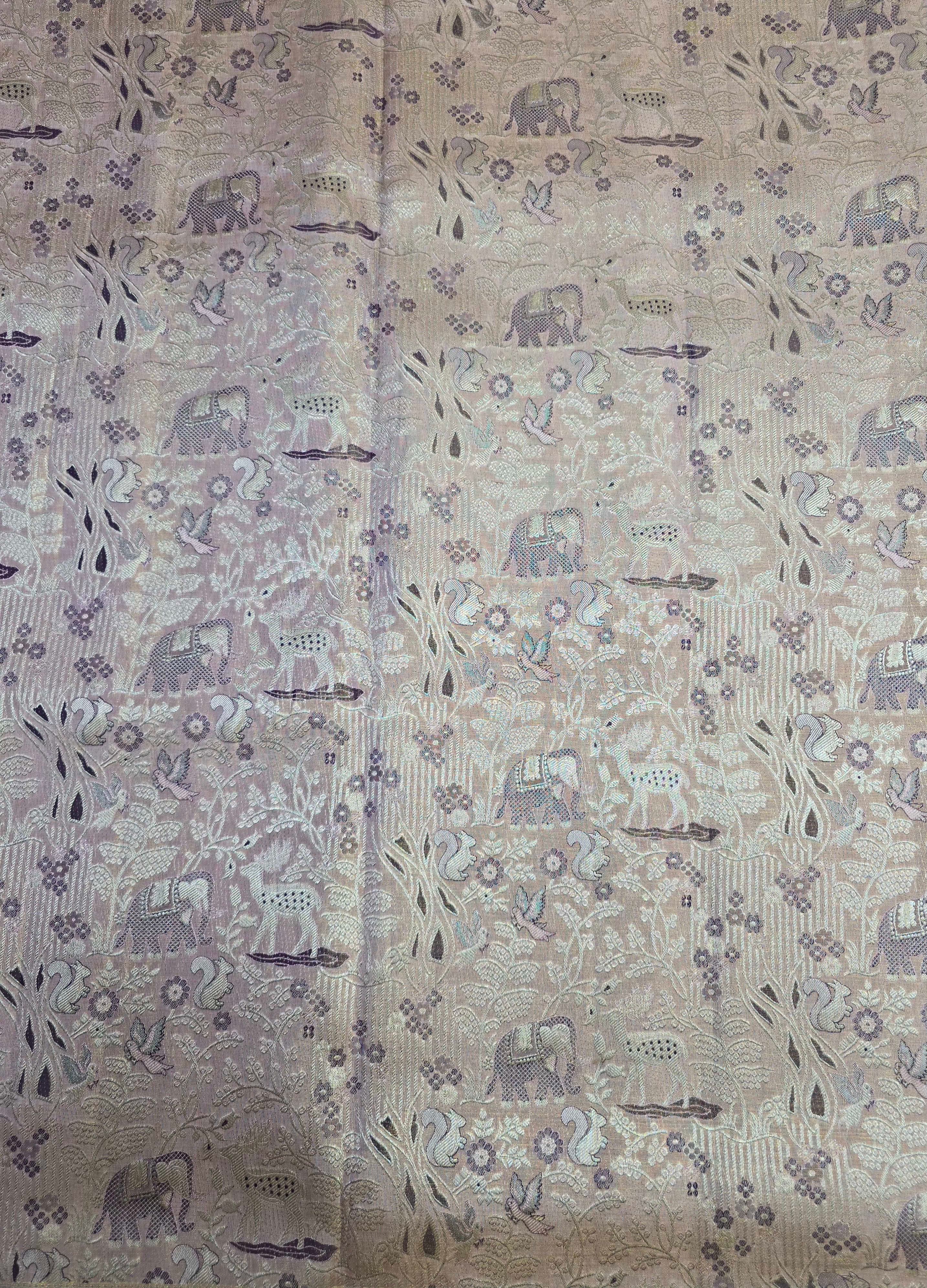 Handloom Light Lavender Silk Saree thumbnail 4