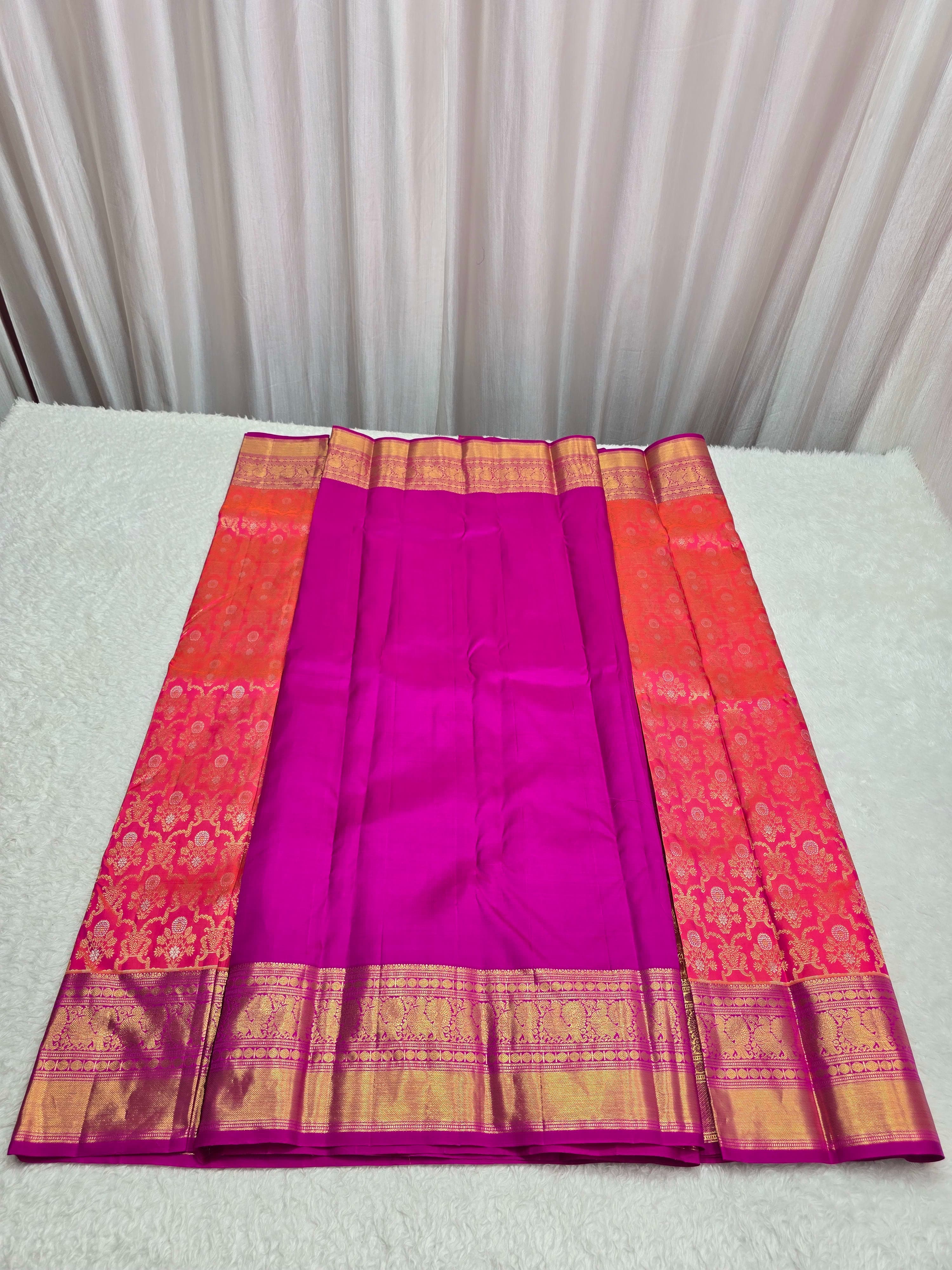 Handloom Red Silk Saree thumbnail 6