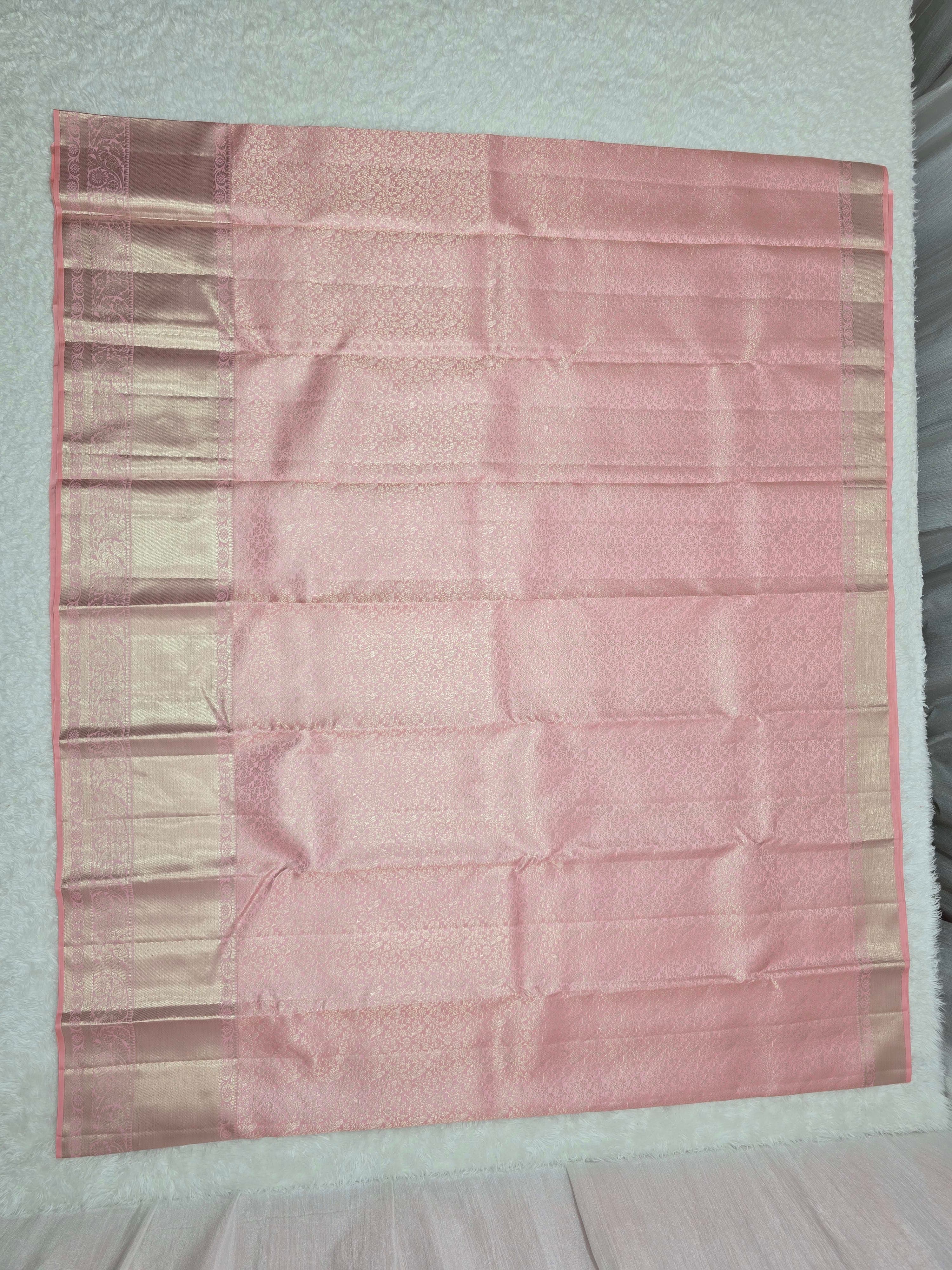 Handloom Pink Silk Saree - View 1