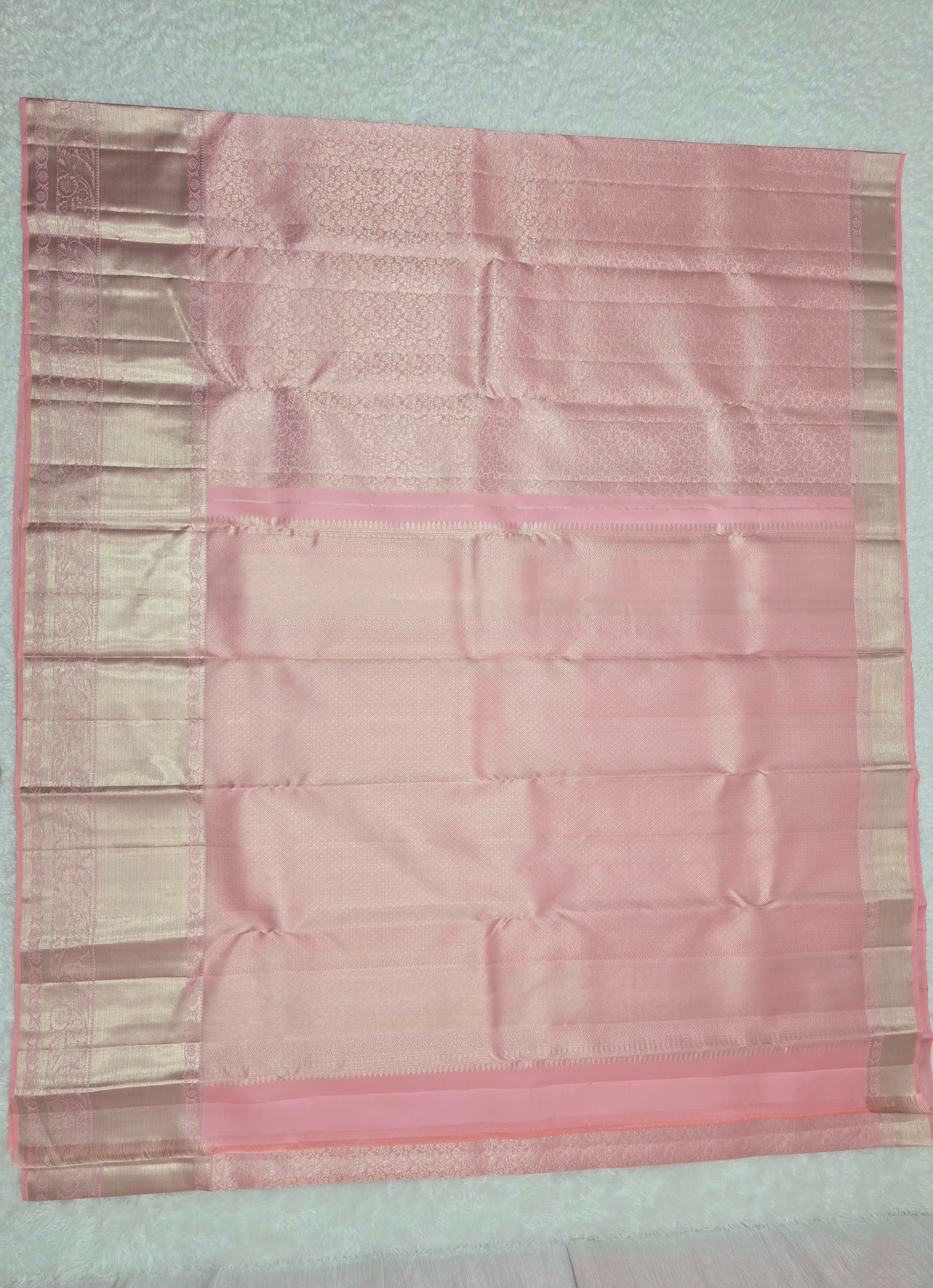 Handloom Pink Silk Saree thumbnail 2
